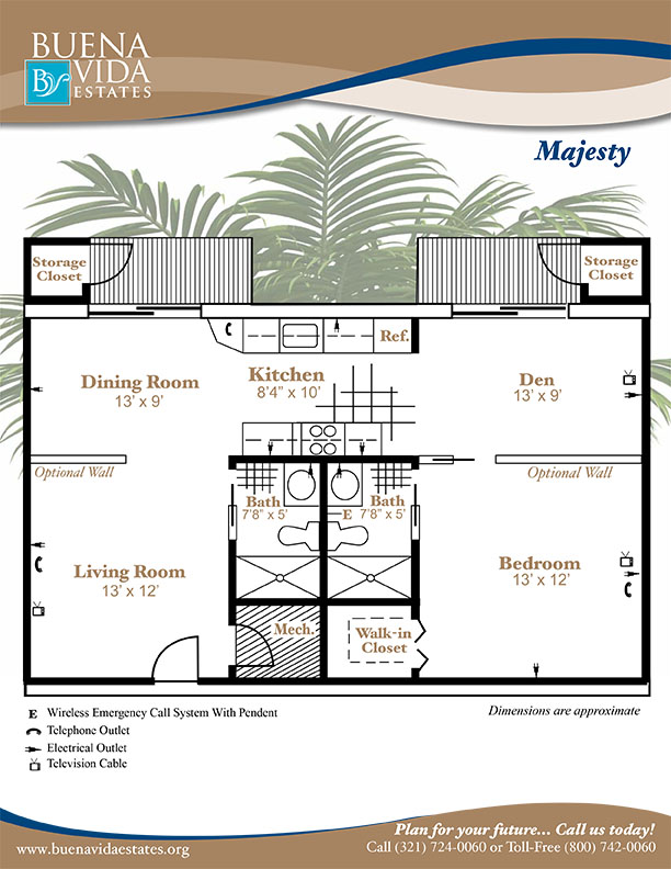 Click here to view a printer friendly version of the floor plan | Independent Living Apartments